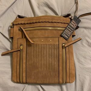 Brown Suede Crossbody Purse NWT